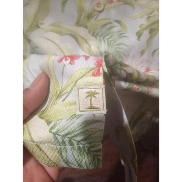 Tommy Bahama Silk Shirt Men's 3XB Big Blue Green Floral SS Beach Relax Button Up - Picture 3 of 13